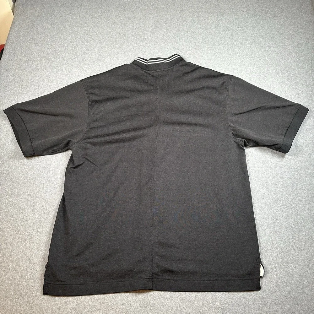 Nike Y2K Zip Jacket Short Sleeve Black Mesh Lined Swoosh Mens M Vintage